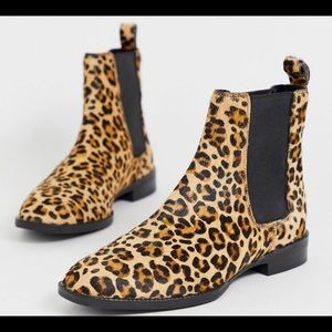 ASOS design April pony hair Chelsea boots